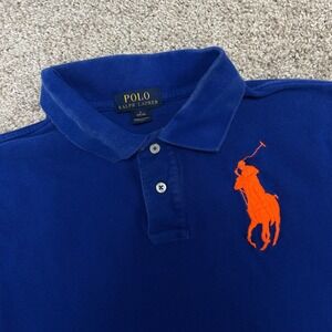 Polo Ralph Lauren YOUTH Big Pony Polo #3 Size Large (14-16) Blue Preppy School